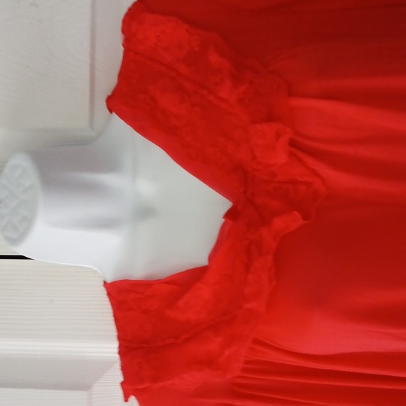 Nancy King red robe and long sleeve nightgown honeymoon vacation romance SZ XL - Picture 11 of 13